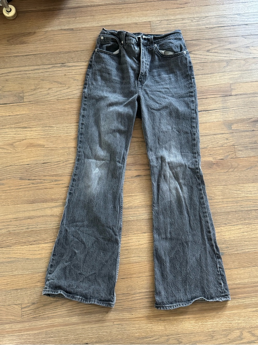 Levi's Faded Black High-Rise Flare Jeans